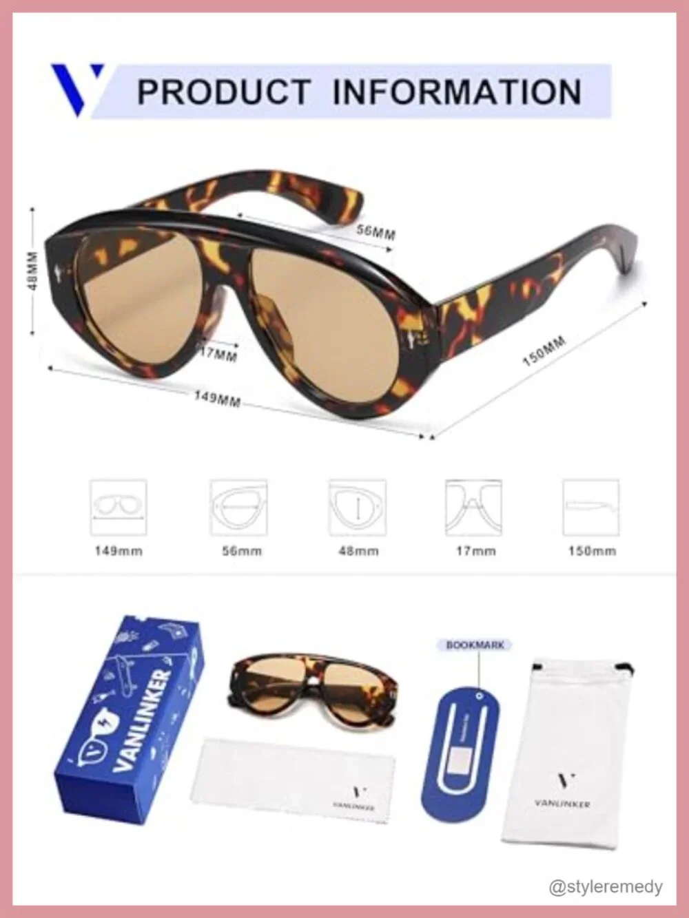 Oversized Retro Aviator Sunglasses UV400 Protection for Women Men